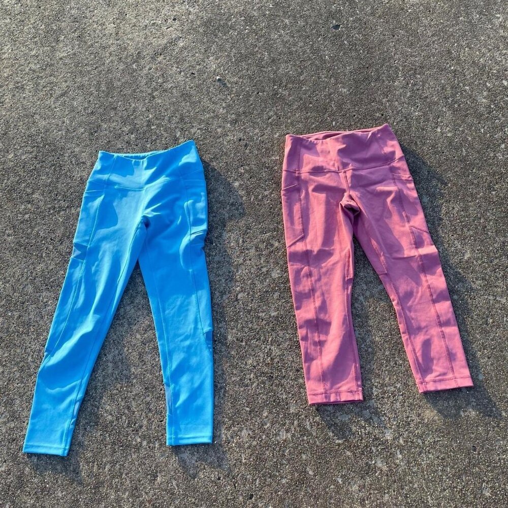 Set of Blue and Pink Leggings